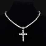 Men & Women Hip Hop Cross Pendant Necklace