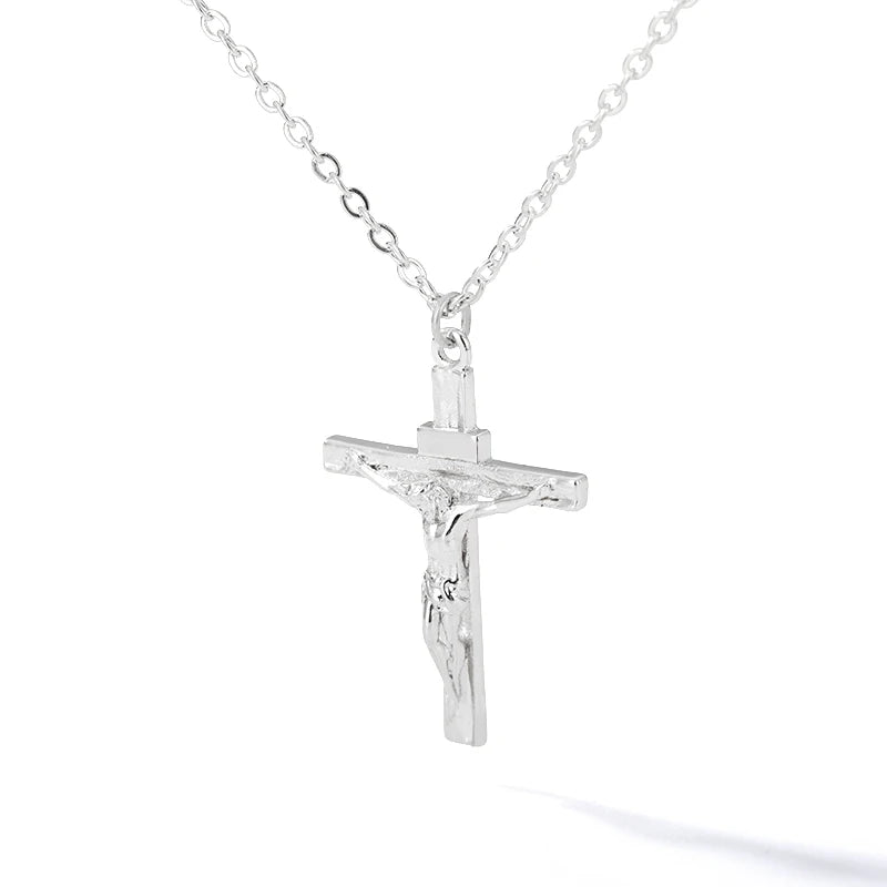 Christian Jesus Cross Necklace – Stainless Steel Choker Jewelry for Men & Women Short Description: - Image 9