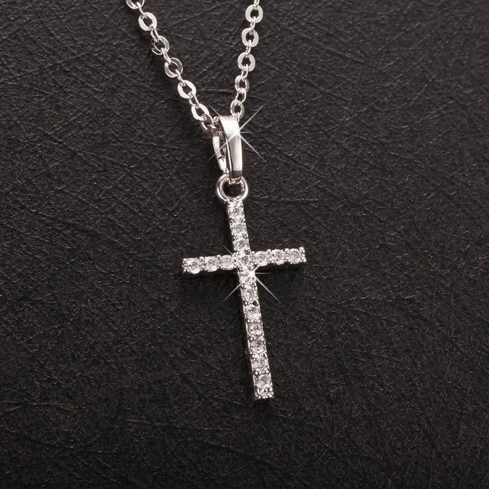 Fashion Crystal Jesus Cross Pendant Necklace – Gold & Black Color Jewelry for Men & Women (Dropshipping & Wholesale) - Image 6