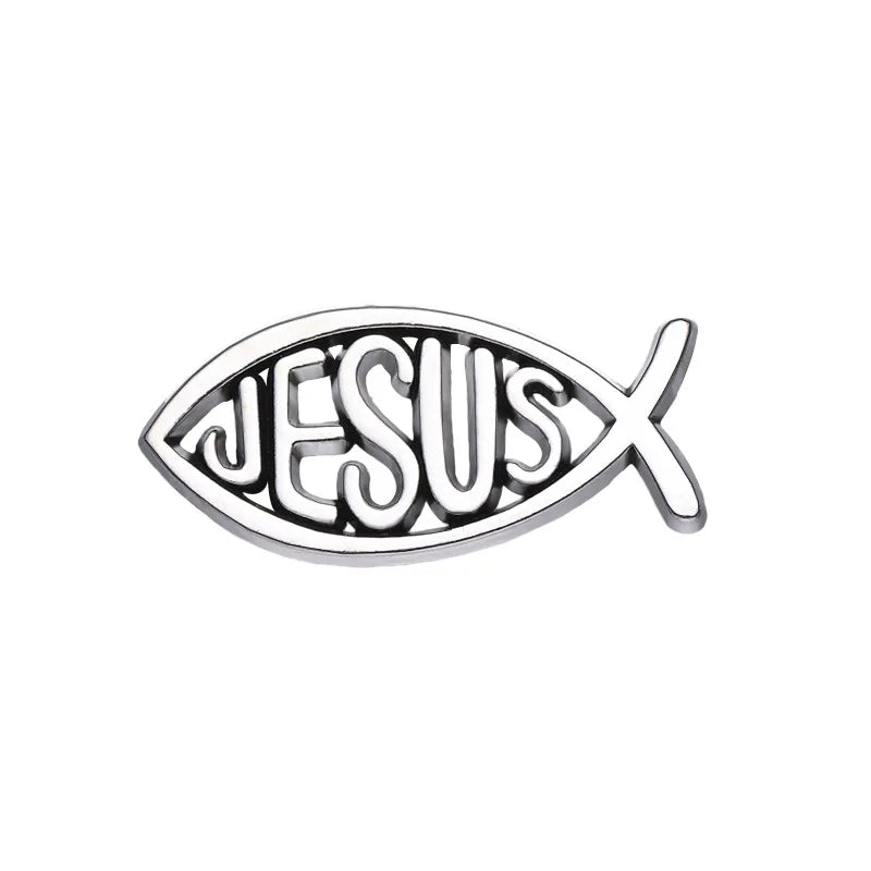 Jesus Fish Enamel Pin – Christian Brooch for Hats, Clothes, Backpacks & More - Image 6
