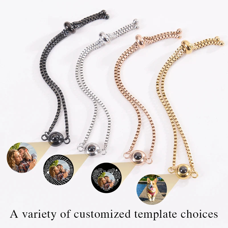 Custom Photo Projection Bracelet – Personalized “I Love You” Bracelet in 100 Languages - Image 2
