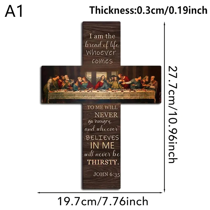 Bread Of Life Last Supper Scene Wooden Sign - Image 8
