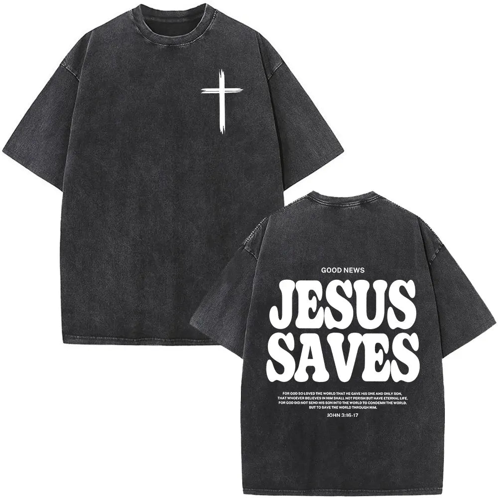 Christian Jesus Bible Verse Washed T-Shirt - Image 12