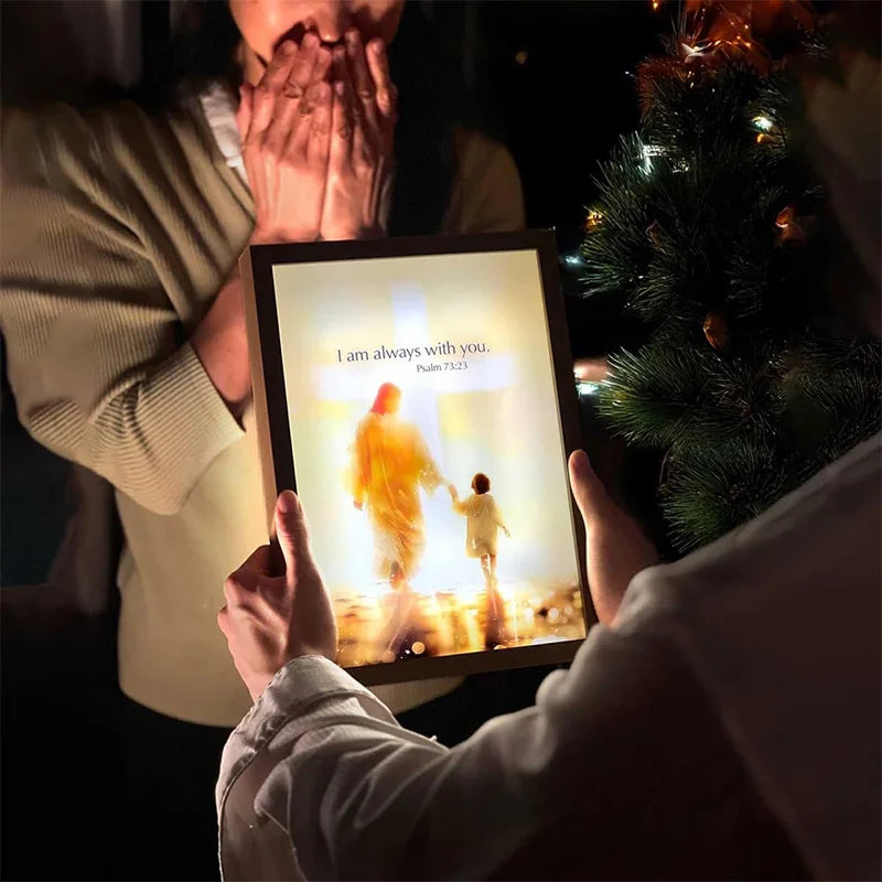 Lumin Works "Jesus – I Am Always With You" 4D LED Wall Art Light - Image 2