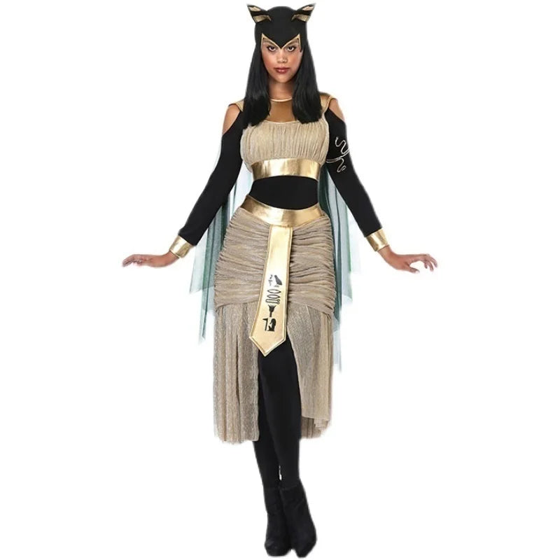 Cat Goddess Bastet Costume – Ancient Egyptian Cosplay Dress for Women - Image 4