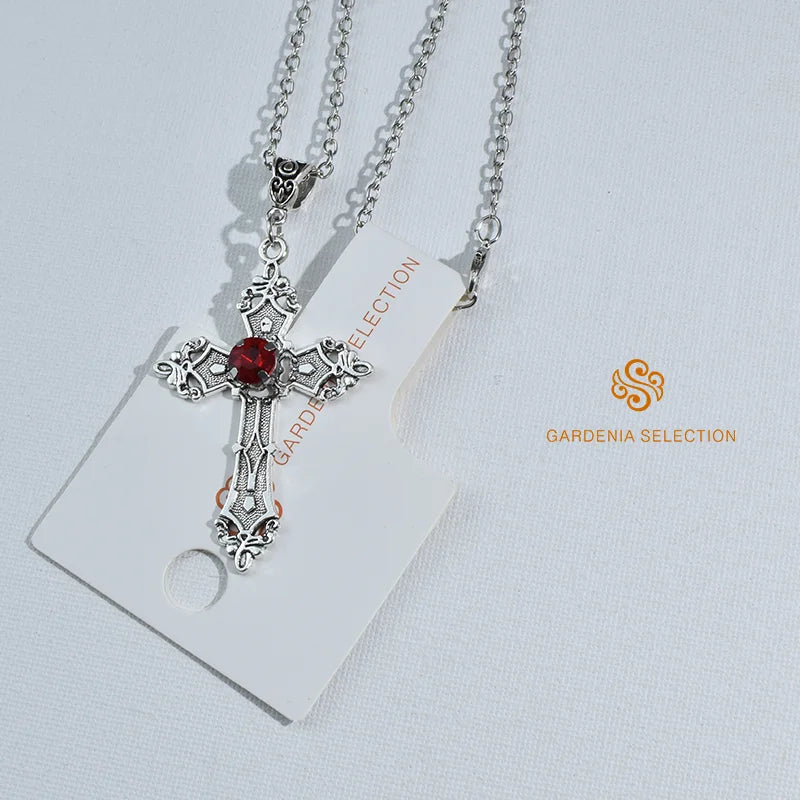 Gothic Style Cross Pendant Necklace - Image 4