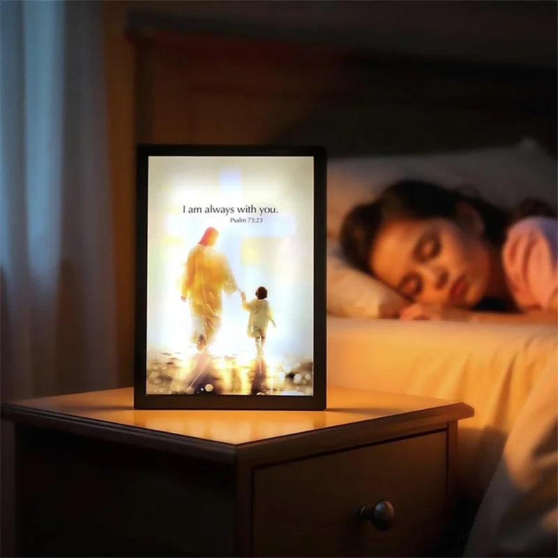 Lumin Works "Jesus – I Am Always With You" 4D LED Wall Art Light - Image 3