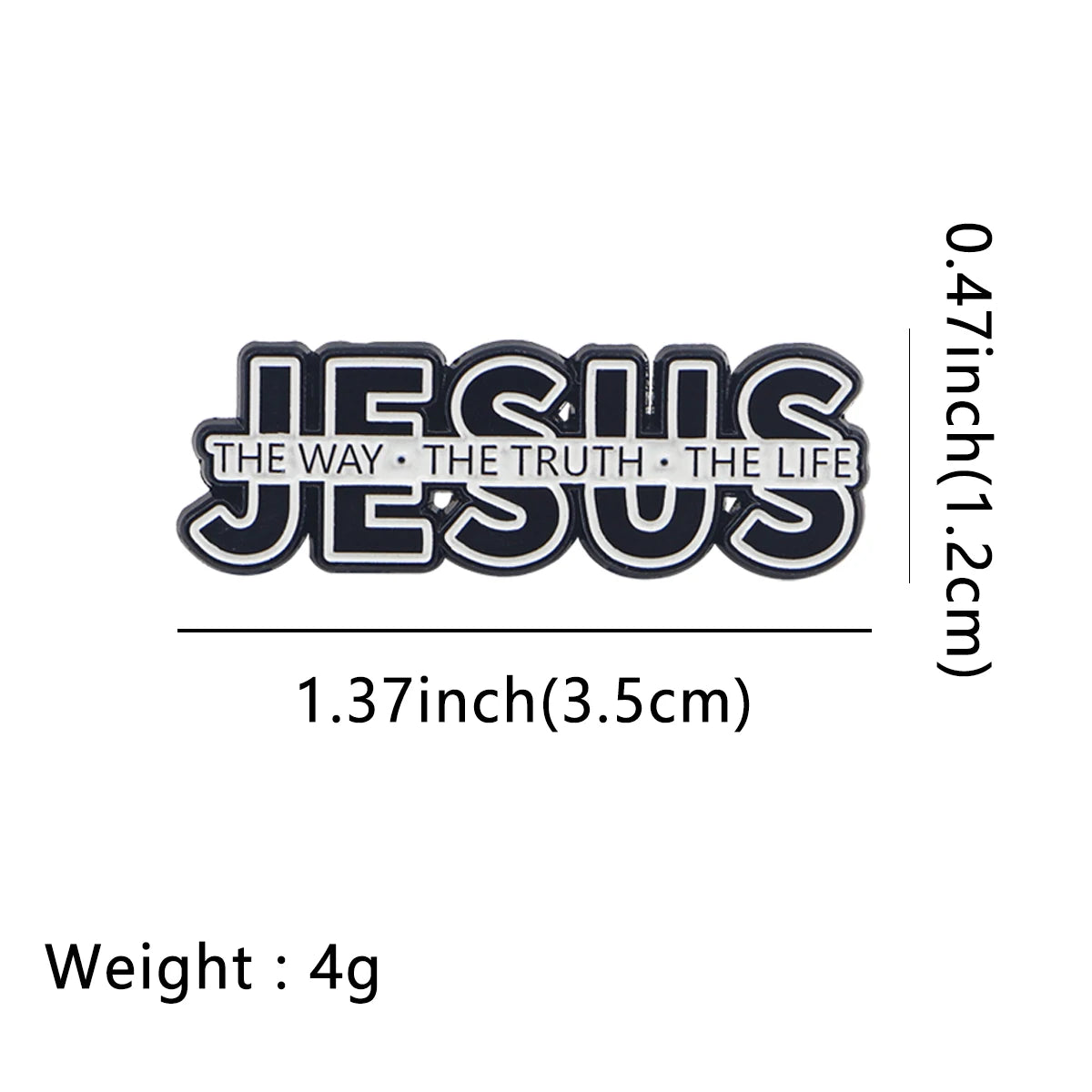 JESUS Way Truth Life Enamel Pin – Christian Lapel Brooch for Backpacks & Clothing - Image 4