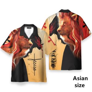 3D Printed God Jesus Pattern Hawaiian Beach Shirt – Casual Aloha Shirt for Men & Unisex Wear