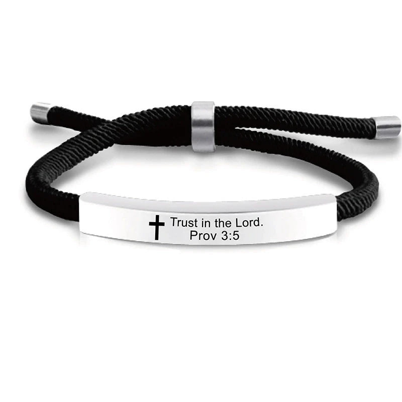 Cross Jesus Scripture Quote Bracelet - Image 20