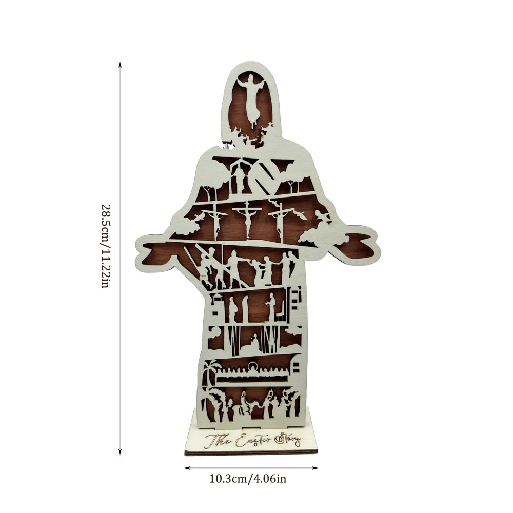 "He Is Risen" Easter Shelf Sign – Christian Home Décor for Easter Celebration - Image 2