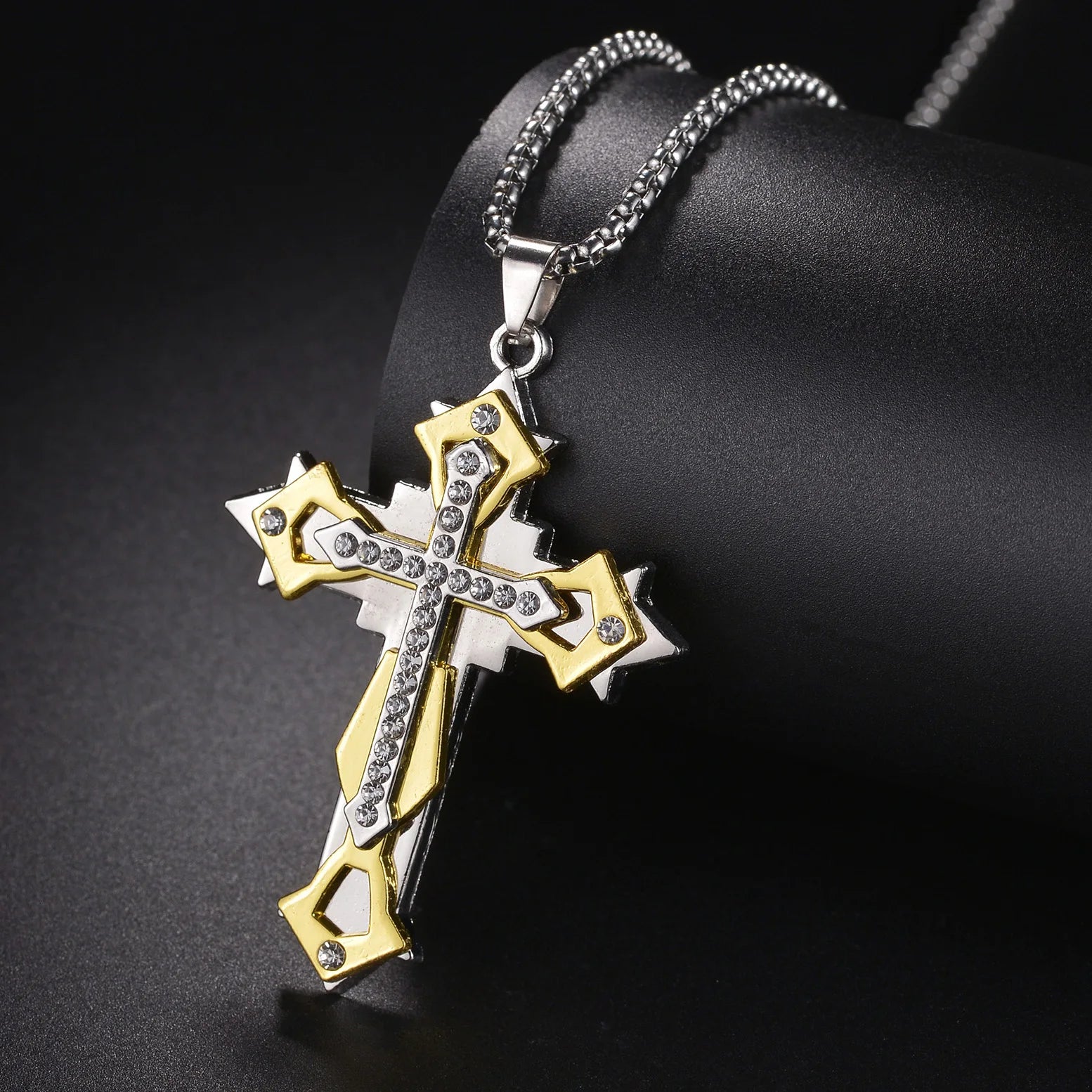 Christian Jesus Cross Necklace – Stainless Steel Pendant for Women & Men - Image 13