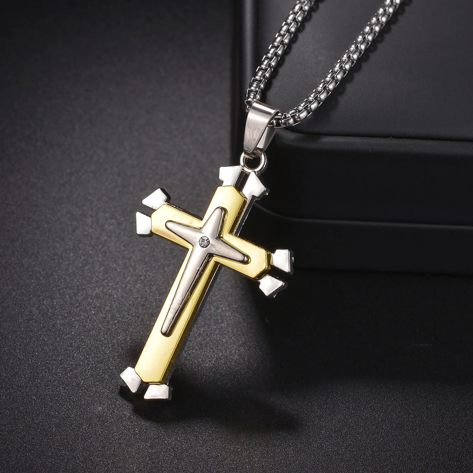 Christian Jesus Cross Necklace – Stainless Steel Pendant for Women & Men - Image 7