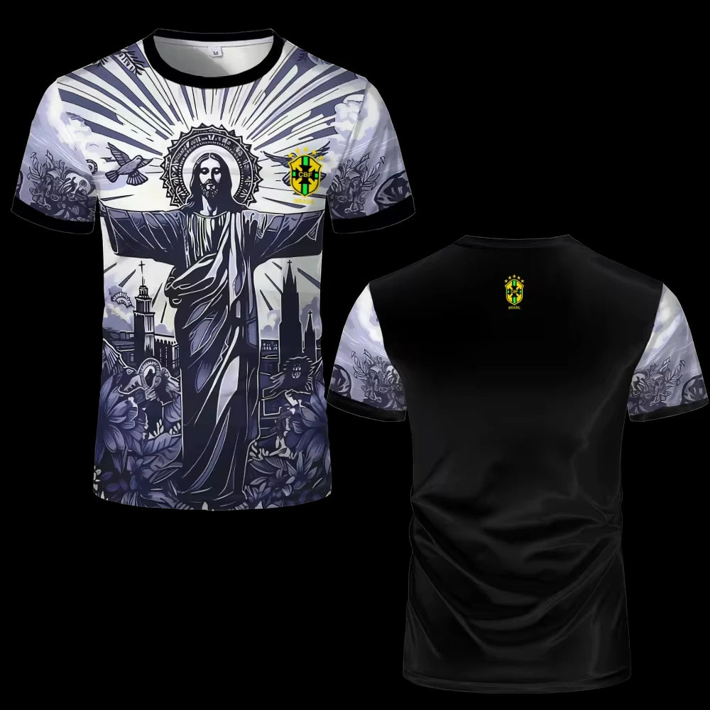Brazil Special Edition Jesus Football Jersey – Quick-Dry Soccer T-Shirt for Men & Kids - Image 5