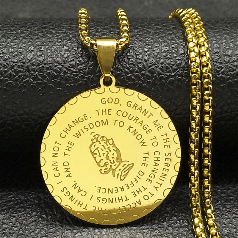 Christian Bible Cross Chain Necklace – Stainless Steel Prayer Pendant for Men - Image 9