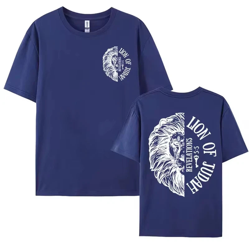 Lion of Judah "Jesus Loves You" T-Shirt – Aesthetic Christian Oversized Tee for Men & Women - Image 4