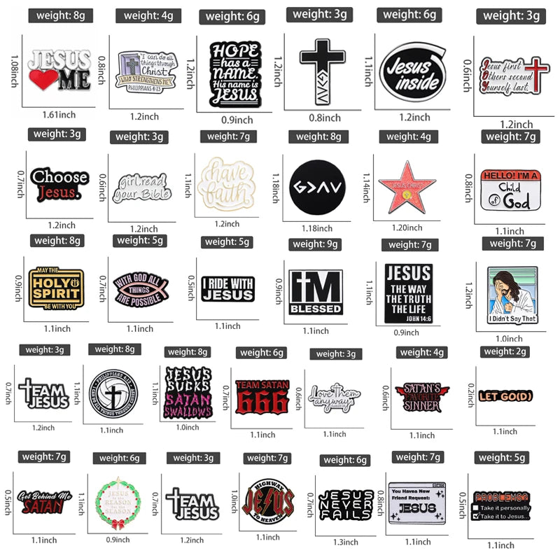 Jesus Enamel Pins – Christ Cartoon Brooches & Lapel Badges for Backpack, Collar & Gifts - Image 6