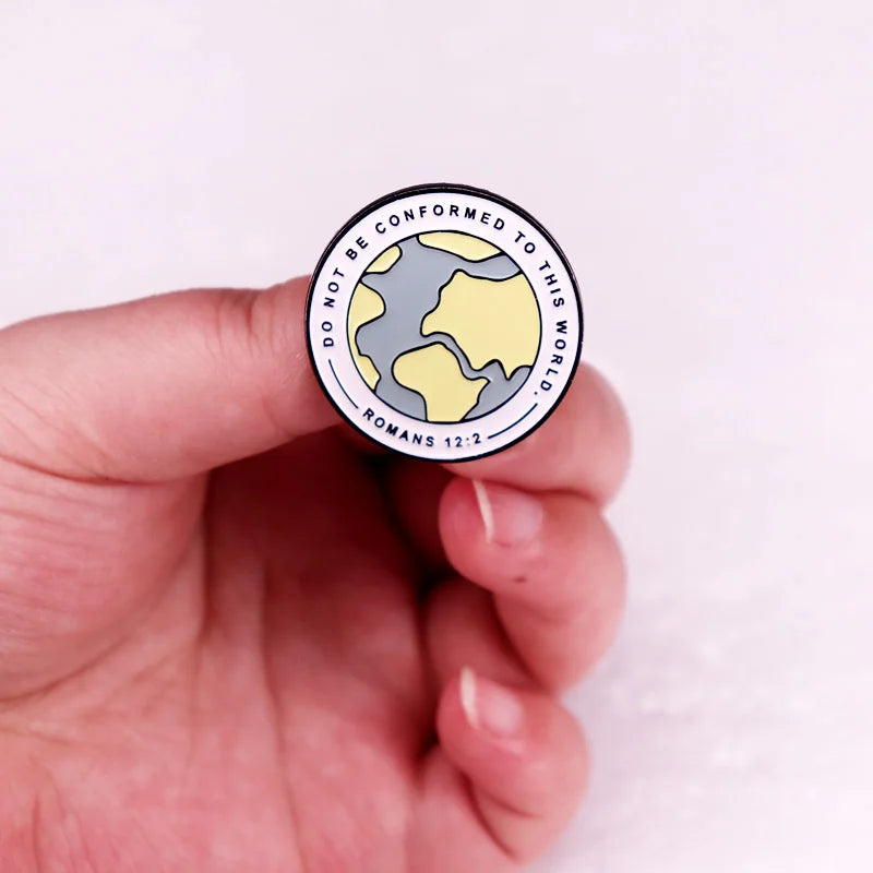 Do Not Be Conformed to This World – Bible Verse Enamel Pin Badge - Image 4