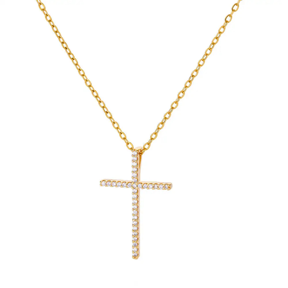 Caravaca Angels Crucifix Necklace – Gold Stainless Steel Jesus Cross for Men & Women - Image 12
