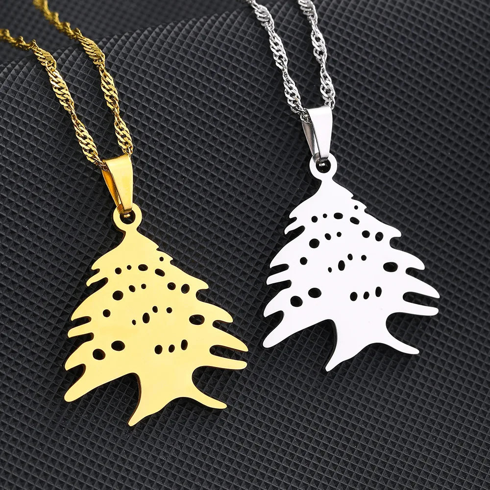 Liban Pendants & Necklaces – Lebanese Cedar, Map, Maronite Cross & Allah Symbol Jewelry - Image 2