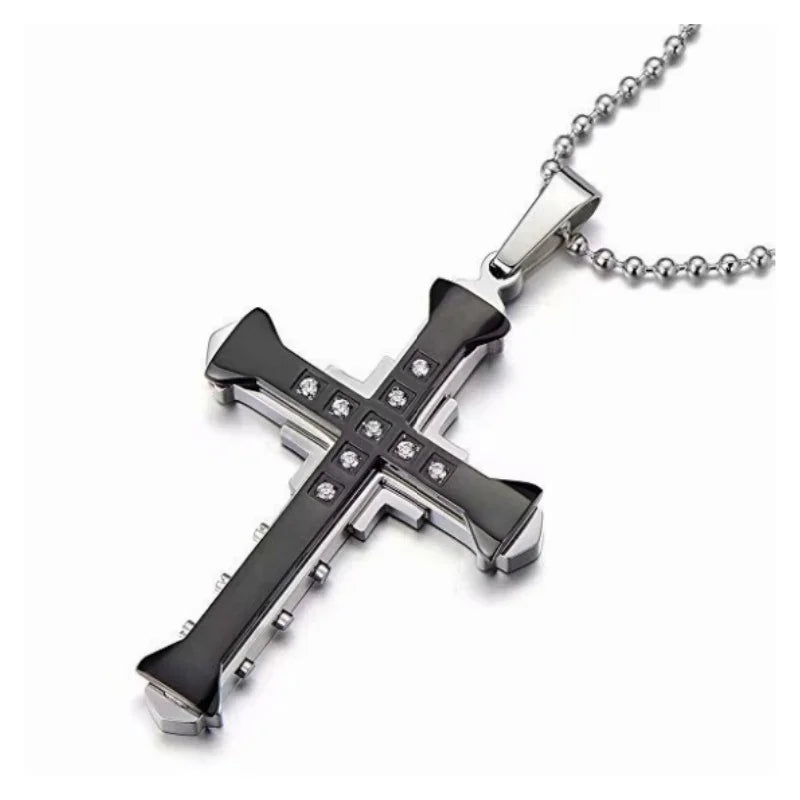 Dark Knight Three-Layer Men's Necklace - Image 3