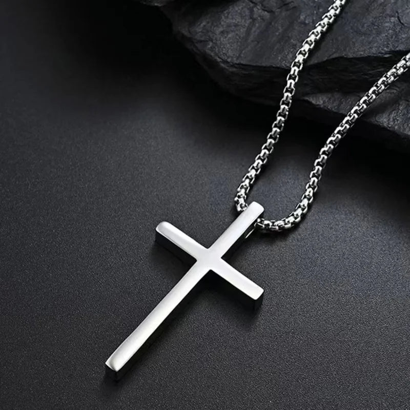2025 New Christian Virgin Mary & Jesus Cross Necklace – Unisex Religious Pendant Jewelry