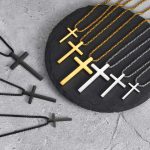 Classic Men's Cross Pendant Necklace – Waterproof Stainless Steel Christian Jewelry