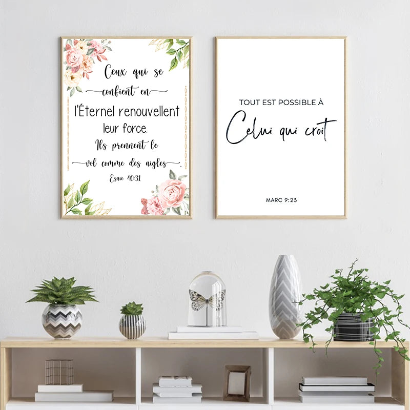 French Bible Verse Print
