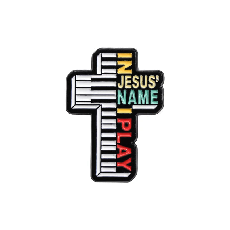 30-Piece Set Jesus Christ Faith Enamel Pins – Wholesale Christian Cartoon Brooches & Lapel Badges - Image 32