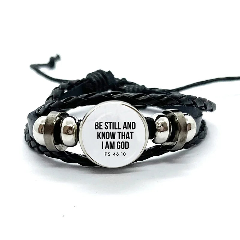 Bible Verse Faith Leather Bracelet – Handmade Multilayer Braided Christian Jewelry Gift - Image 12