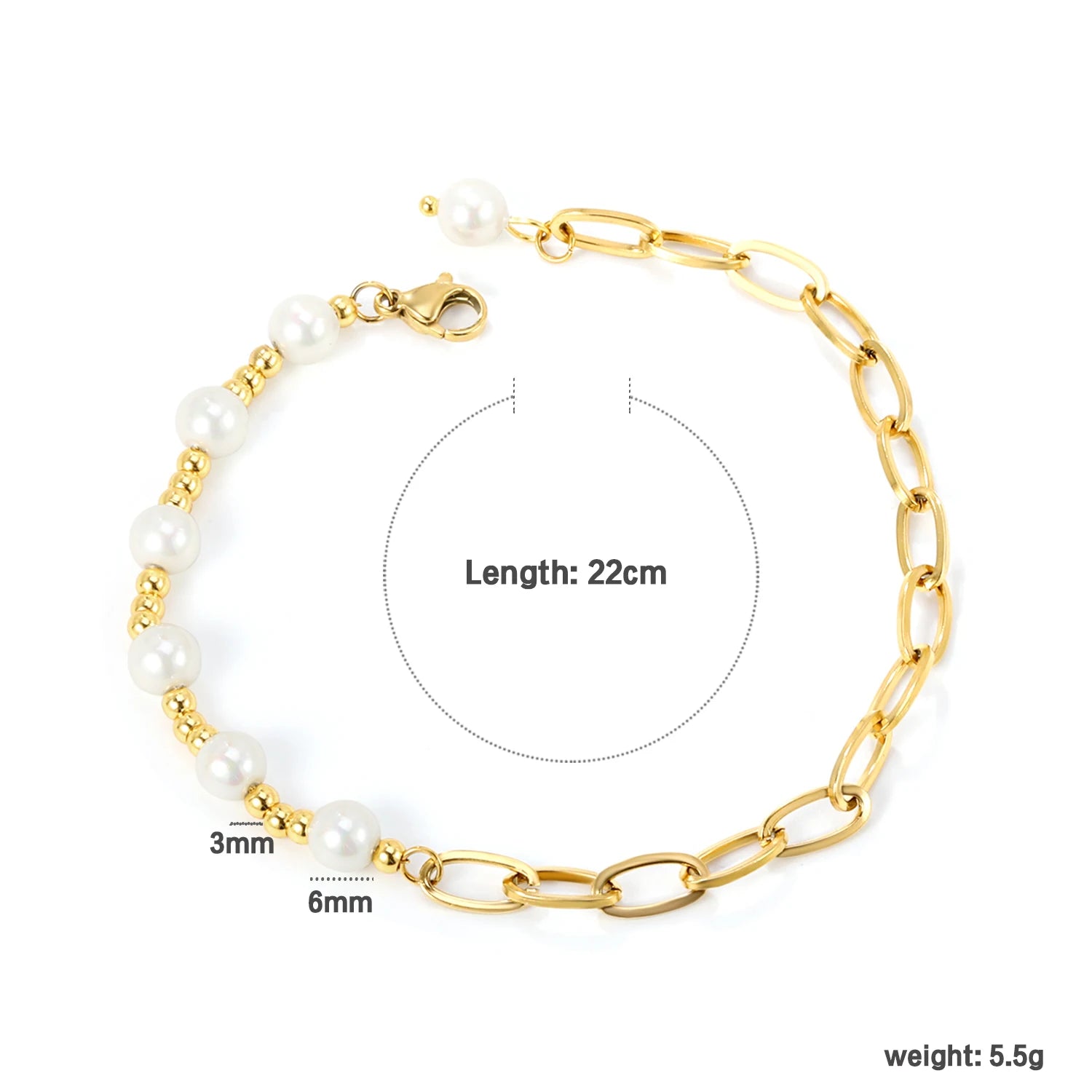 LUXUSTEEL Simple Hollow Circular Buckle Bracelet – Stainless Steel Chain Jewelry for Women & Girls - Image 7