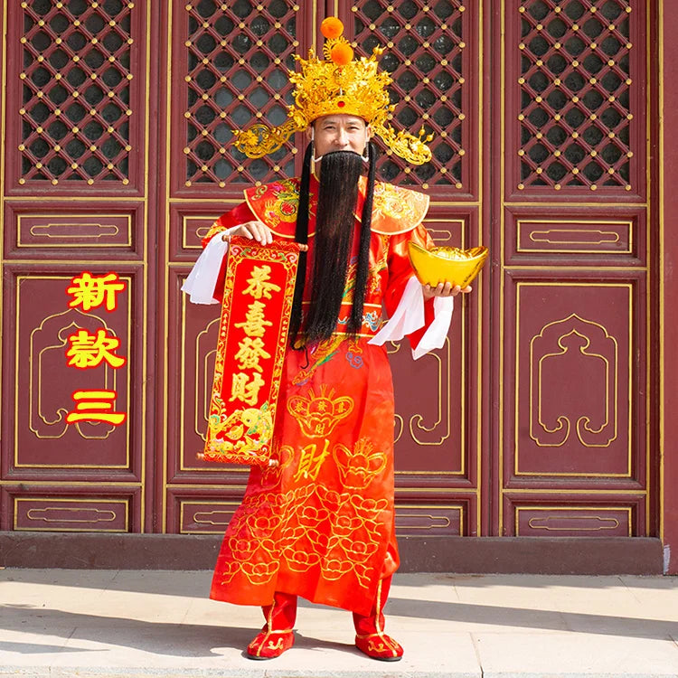 God of Wealth Cosplay Costume – Full Set with Hat for Men & Women - Image 8