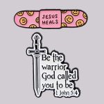 Jesus & Bible Enamel Pin – Inspirational Christian Lapel Badge for Backpacks & Clothing