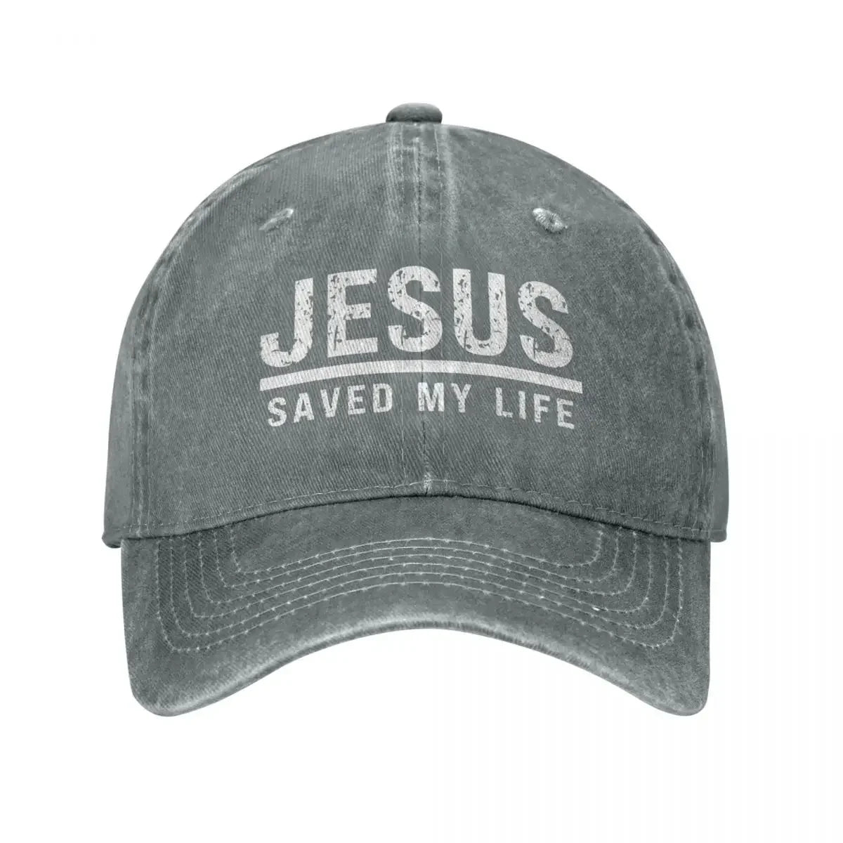 New Casual Washed Cotton Jesus Saved My Life Baseball Cap - Image 11