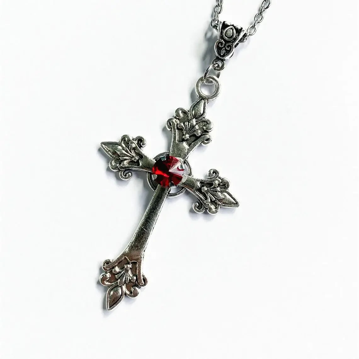 Gothic Style Cross Pendant Necklace - Image 3