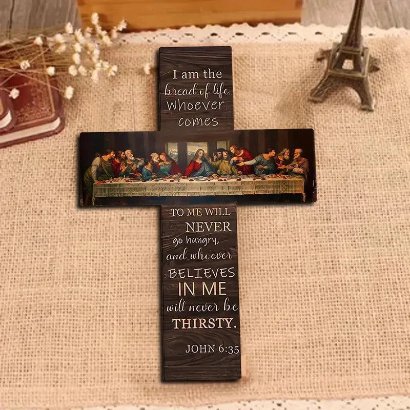 Bread Of Life Last Supper Scene Wooden Sign - Image 2